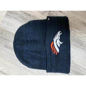 Denver Broncos Blue Knit Beanie cap/hat Euc 47' Brand Blue